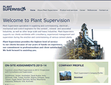 Tablet Screenshot of plant-supervision.com